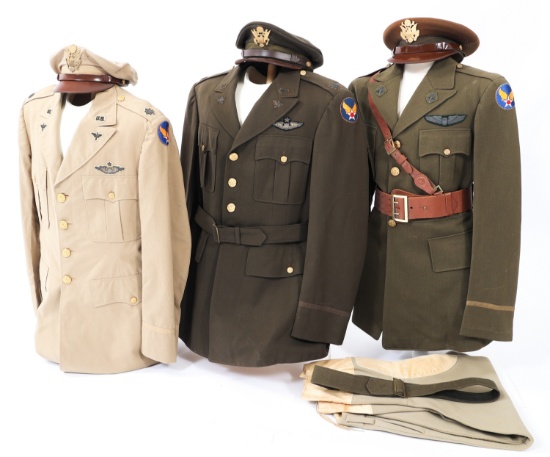 WWII US ARMY AIR FORCE AVIATOR OFFICER UNIFORMS