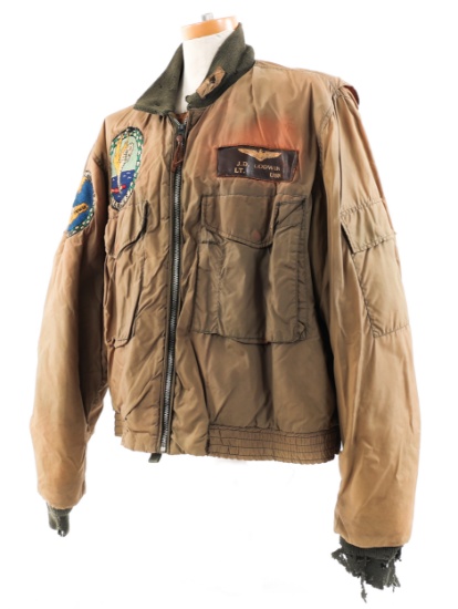 VIETNAM WAR NAMED USN OFFICER WEP FLIGHT JACKET
