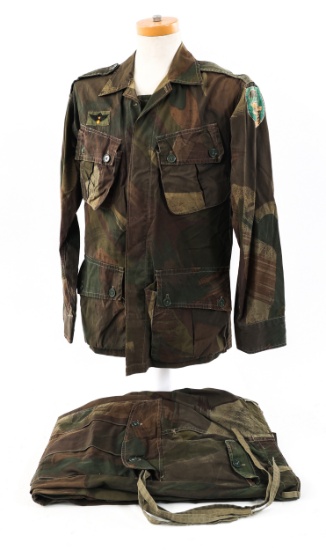 VIETNAM WAR MIKE FORCE WINDPROOF CAMO UNIFORM SET