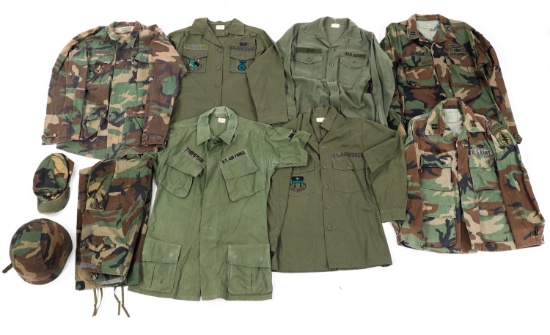COLD WAR - MODERN US OD / CAMO FATIGUES & HELMET