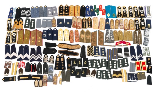 WORLD MILITARY ENLISTED TO OFFICER SHOULDER BOARDS