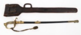 WWI - WWII US NAVY M1852 NAMED OFFICER DRESS SWORD