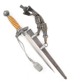 WWII GERMAN 2nd MODEL LUFTWAFFE DAGGER & HANGER