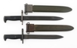 WWII US M1 BAYONETS WITH SCABBARDS LOT OF 2