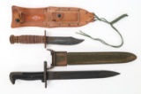 VIETNAM WAR USAF PILOT KNIFE & ITALIAN M1 BAYONET