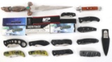 MODERN TACTICAL FOLDING KNIVES LOT OF 19