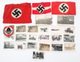 WWII GERMAN ARMBANDS & WARTIME PHOTOGRAPHS