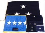 US NAVY ADMIRAL & VICE ADMIRAL FLAGS LOT OF 5