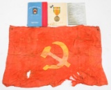 COMMUNIST PARTY OF VIETNAM US CAPTURED FLAG