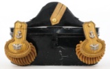 SPAN-AM WAR US NAVAL OFFICER CASED HAT & EPAULETS