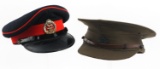 WWII BRITISH & AUSTRALIAN ARMY VISOR CAP LOT OF 2