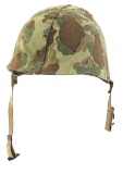 WWII USMC M1 COMBAT HELMET WITH CAMO COVER