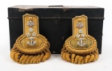 WWI IMPERIAL JAPANESE NAVAL OFFICER EPAULETS SET