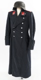 WWII GERMAN FLAK OFFICER OVERCOAT & M42 HELMET