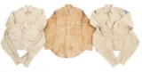 WWII US ARMY OFFICER AND ENLISTED KHAKI SHIRT LOT