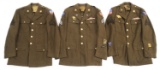 WWII US AAF CBI NCO SERVICE DRESS TUNIC LOT OF 3