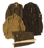 WWII US ARMY INFANTRY DIV & CBI OFFICER UNIFORMS