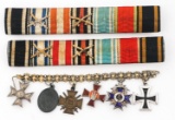 WWI IMPERIAL GERMAN RIBBON BARS & MINI MEDALS