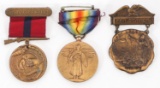 WWI USMC NUMBERED GOOD CONDUCT MEDAL LOT OF 3