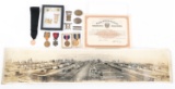WWI - US ARMY / USMC SHOOTING BADGE & MEDAL LOT