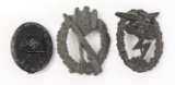 WWII GERMAN WOUND & ASSAULT BADGE LOT OF 3