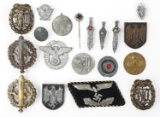 WWII GERMAN TINNIES / BADGES & PINS LOT