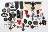 WWII GERMAN ARMY MEDAL - INSIGNIA & PATCHES LOT