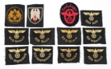 WWII GERMAN RAILWAY, FIRE, YOUTH, & SPORT PATCHES
