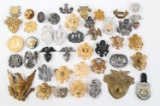WWII - COLD WAR US ARMY HAT BADGES & INSIGNIA LOT