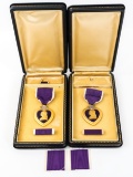 WWI - WWII US NAMED FATHER / KIA SON PURPLE HEARTS