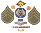 WWII USAAF 8TH AIR FORCE INSIGNIA GROUPING LOT
