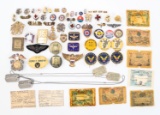 WWII US AAF - RED CROSS & WAAC INSIGNIA & BADGES
