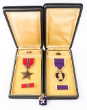 KOREAN WAR US ARMY PH & BRONZE STAR NAMED MEDALS