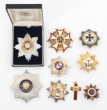 WORLD MILITARY BREAST STAR MEDALS LOT OF 9