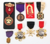 FIRE DEPT. & FRATERNAL MASONIC MEDALS LOT OF 8