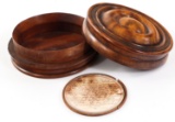 TOBACCO BOX MADE FROM TIMBER OF H.M.S. GIBRALTAR