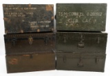WWII US OFFICERS FIELD FOOTLOCKER LOT OF 6