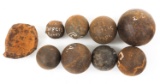 CIVIL WAR CANNONBALLS LOT OF 9