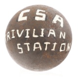 CIVIL WAR 12 LB CANNONBALL