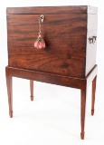 CIVIL WAR APOTHECARY WOODEN TRAVEL BOX & STAND