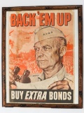 FRAMED WWII GENERAL EISENHOWER WAR BOND POSTER