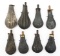 ALLOY POWDER FLASKS - LOT 0F 8