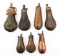 COPPER POWDER FLASKS - LOT 0F 7