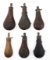 POWDER FLASKS - AMFLASK CO & BARTRAM & CO LOT OF 6