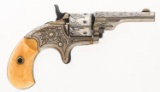 1874 ENGRAVED COLT OPEN TOP MODEL .22 LR REVOLVER