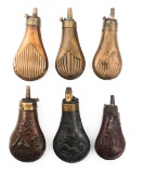 SMALL POWDER FLASKS - LOT OF 6