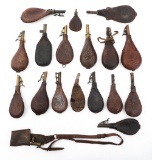 LEATHER SHOT POUCHES - LOT OF 18