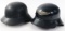 WWII GERMAN LUFTSCHUTZ M38 & M35 HELMET LOT OF 2