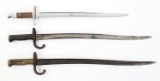 FRENCH M1866 & PORTUGUESE M1885 BAYONET LOT OF 3