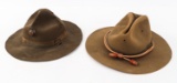 WWI US MARINE CORPS & ARMY CAMPAIGN HAT LOT OF 2